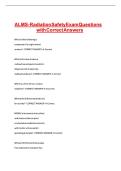 ALMS Radiation Safety Exam Questions with Correct Answers 2026 &vert; Army Radiation Safety Training Study Guide