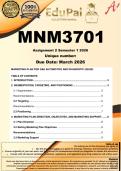 MNM3701 Assignment 2 &lpar;COMPLETE ANSWERS&rpar; Semester 1 2026 - DUE April 2026
