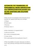 AUTOMATED TEST FRAMEWORK ATF FUNDAMENTALS MICRO CERTIFICATION 2023 CERTIFICATION EVALUATION 2026 SOLVED QUESTIONS AND SOLUTIONS GRADED A&plus;