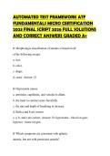 AUTOMATED TEST FRAMEWORK ATF FUNDAMENTALS MICRO CERTIFICATION 2023 FINAL SCRIPT 2026 FULL SOLUTIONS AND CORRECT ANSWERS GRADED A&plus;