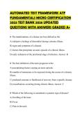 AUTOMATED TEST FRAMEWORK ATF FUNDAMENTALS MICRO CERTIFICATION 2023 TEST BANK 2026 UPDATED QUESTIONS WITH ANSWERS GRADED A&plus;