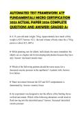 AUTOMATED TEST FRAMEWORK ATF FUNDAMENTALS MICRO CERTIFICATION 2023 ACTUAL PAPER 2026 COMPLETE QUESTIONS AND ANSWERS GRADED A&plus;
