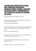 AUTOMATION PRODUCTION SYSTEMS AND COMPUTER-INTEGRATED MANUFACTURING 5E MIKELL GROOVER SOLUTION MANUAL COMPREHENSIVE TEST PAPER 2026 COMPLETE ANSWERS ACCURATE