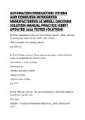 AUTOMATION PRODUCTION SYSTEMS AND COMPUTER-INTEGRATED MANUFACTURING 5E MIKELL GROOVER SOLUTION MANUAL PRACTICE SCRIPT UPDATED 2026 TESTED SOLUTIONS