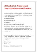 ATI Standard Quiz- Medical surgical gastrointestinal questions with answers&period;