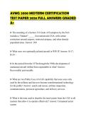 AVMG 2050 MIDTERM CERTIFICATION TEST PAPER 2026 FULL ANSWERS GRADED A&plus;