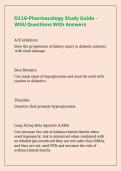 D116-Pharmacology Study Guide &ndash; WGU Questions With Answers