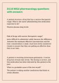 D116 WGU pharmacology questions with answers