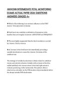 AWHONN INTERMEDIATE FETAL MONITORING EXAMS ACTUAL PAPER 2026 QUESTIONS ANSWERS GRADED A&plus;