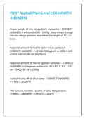 FDOT Asphalt Plant Level 1 EXAM WITH ANSWERS&period;