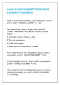 Level 1B HMA ROADWAY SPECIALIST EXAM WITH ANSWERS