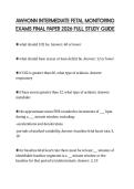 AWHONN INTERMEDIATE FETAL MONITORING EXAMS FINAL PAPER 2026 FULL STUDY GUIDE