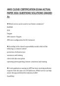 AWS CLOUD CERTIFICATION EXAM ACTUAL PAPER 2026 QUESTIONS SOLUTIONS GRADED A&plus;