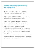 Asphalt Level 1B EXAM QUESTIONS WITH ANSWERS