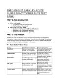 2026&sol;2027 Barkley Acute Nurse Practitioner Elite Test Bank &vert; Complete Q&A & Rationales