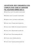 AXIS NETWORK VIDEO FUNDAMENTALS 2026 COMPLETE STUDY GUIDE 157 QUESTIONS FULL SOLUTIONS VERIFIED 2025 A&plus;