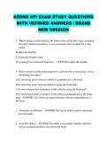 ARDMS SPI EXAM STUDY QUESTIONS  WITH VEFIRIED ANSWERS  BRAND  NEW VERSION