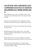 AXIS NETWORK VIDEO FUNDAMENTALS 2026 COMPREHENSIVE EXAM PACK 157 QUESTIONS AND ANSWERS FULLY VERIFIED UPDATED 2025 A&plus;