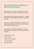 Galen NUR 210 Exam 1 Modules 1-3 Questions With Answers &comma;