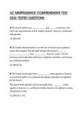 AZ JURISPRUDENCE COMPREHENSIVE TEST 2026 TESTED QUESTIONS