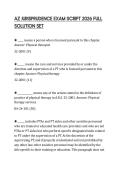 AZ JURISPRUDENCE EXAM SCRIPT 2026 FULL SOLUTION SET