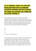 AZ-104 RENEWAL EXAM 2025 UPDATED EXAM QUESTIONS WITH 100 PERCENT ACCURATE ANSWERS MULTIPLE CHOICES TEST BANK COLLECTION 2026 COMPLETE SOLUTIONS GRADED A&plus;