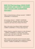 NUR 334 Pharmacology &lpar;2026&rpar; EXAM QUESTIONS AND CORRECT ANSWERS 100- SOLVED AND GUARANTEED SUCCESS&excl;&excl;