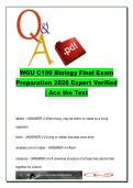 WGU C190 Biology Final Exam 2026 &lpar;500 Questions&rpar; &ndash; C190 &ndash; Cell Biology&comma; Genetics & Evolution Review &ndash; Western Governors University