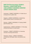 NUR 334 Pharmacology I EXAM 4 Modules 7 QUESTIONS WITH 100-CORRECT ANSWERS VERIFIED LATEST UPDATE 2026