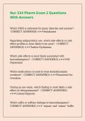 Nur 334 Pharm Exam 2 Questions With Answers&period;