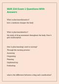 NUR 334 Exam 1 Questions With Answers