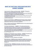  MGMT 449 CSUF FINAL EXAM QUESTIONS WITH CORRECT ANSWERS