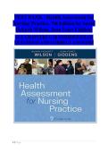 Comprehensive Test Bank for Health Assessment for Nursing Practice &lpar;7th Edition&rpar; by Susan Fickertt Wilson & Jean Foret Giddens &semi; Exam Questions with Detailed Answers