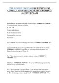 EMD COURSE V14 EXAM &vert; QUESTIONS AND CORRECT ANSWERS &vert; &vert; ALREADY GRADED A&plus; &vert; LATEST UPDATE