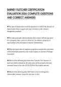 BARNEY FLETCHER CERTIFICATION EVALUATION 2026 COMPLETE QUESTIONS AND CORRECT ANSWERS