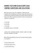 BARNEY FLETCHER EXAM SCRIPT 2026 VERIFIED QUESTIONS AND SOLUTIONS