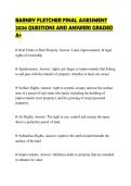 BARNEY FLETCHER FINAL ASSESSMENT 2026 QUESTIONS AND ANSWERS GRADED A&plus;