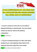 ATI RN Comprehensive Exit  Test Bank Exam 700&plus; NGN Questions and Verified Answers&comma; Well Graded&comma; Best ATI Comprehensive 