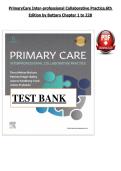 Test Bank For Primary Care Interprofessional Collaborative Practice 6th Edition By Buttaro