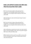 BASIC LIFE SUPPORT EXAMS EXAM PREP 2026 PRACTICE SOLUTION STUDY GUIDE