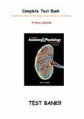 Test bank for Exploring Anatomy & Physiology in the Laboratory 4th Edition with test questions and answers graded A&plus;