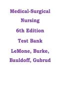Medical Surgical Nursing 6th Edition Test Bank-All Chapters&period;