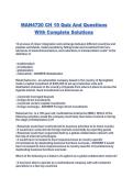 MAN4720 CH 10 Quiz And Questions With Complete Solutions
