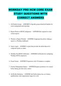 WORKDAY PRO HCM CORE EXAM  STUDY QUESTIONS WITH  CORRECT ANSWERS