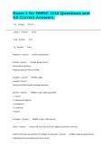 Exam 1 for NMNC 1110 Questions and All Correct Answers&period;