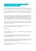 NMNC 1110 EAQ 5&colon; Health Care Law Questions and Answers&period;