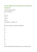 ap csa chapter 10 mcq questions and answers  Graded A&plus; 