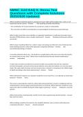 NMNC 1110 EAQ 8&colon; Stress Test Questions with Complete Solutions 2025&sol;2026 Updated&period;