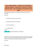 PHTLS TRAUMA REVIEW &ndash; COMPLETE TEST QUESTIONS & VERIFIED ANSWERS &vert; PREHOSPITAL TRAUMA LIFE SUPPORT PRACTICE EXAM &vert; EMT & PARAMEDIC CERTIFICATION STUDY GUIDE