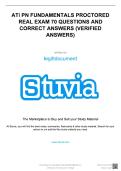ATI PN FUNDAMENTALS PROCTORED REAL EXAM 70 QUESTIONS AND CORRECT ANSWERS &lpar;VERIFIED ANSWERS&rpar;